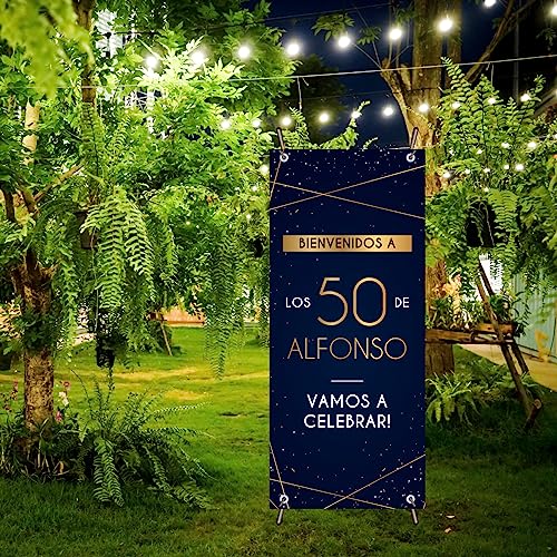 Top Precios Photocall Cumpleaños Personalizado Diseño Elegante - X Banner 70x180cm con