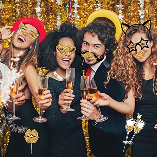 Top Precios 24 Foto Fiesta DIY Booth Photocall Cumpleaños Comunión (Oro)