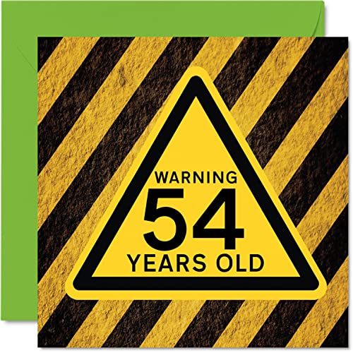Consigue ahora Divertidas tarjetas cumpleaños número 54 para hombres BlackFriday y mujeres advertencia tarjeta feliz cumpleaños para papá mamá 145 mmx145 mm divertidas tarjetas felicitación broma humor Top Precio 2024 | regaloscumple.com