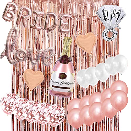 Comprar QSXX Bride Catálogo Fiesta Decoracion 27 PCS Globos Despedida Soltera Rosa Bride Love Banner Globos Letras Papel Aluminio para Fiesta Celebración Despedida Soltera Ofertas 2024 | regaloscumple.com