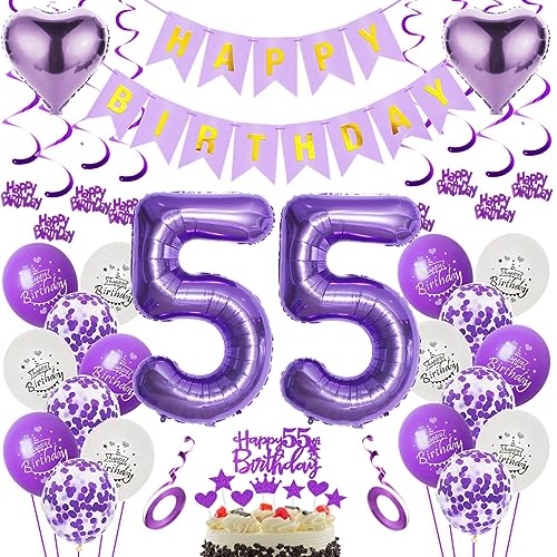 Consigue ahora Globos 55 Cumpleaños Decoración Morado 55 Cumpleaños Decoración Mujer Morado Globo Foil 55 Catálogo Cumpleaños Decoración 55 Cumpleaños Morado Mujer 55 Años Decoracion Cumpleaños Morado Globos 55 Mujer Rebajas 2024 | regaloscumple.com