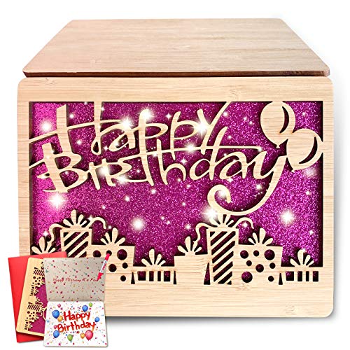 Comprar Tarjetas cumpleaños para ella tarjeta felicitación cumpleaños retro bambú tarjeta Cumpleaños regalo cumpleaños para mujer hija mamá esposa novia y niños Top Precio 2024 | regaloscumple.com