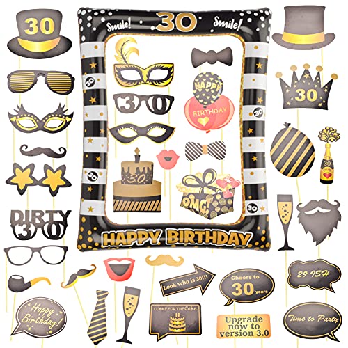 Oferta AIBAOBAO Cumpleaños Booth 35 Kit 1 Photocall Selfie Decoración DIY, Fotocall, Cabina