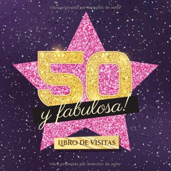 Consigue ahora 50 y fabulosa: Libro Promoción visitas para el 50 cumpleaños - Regalo original para mujer 50 años - Decoración fiesta - Hollywood - Libro firmas para felicitaciones y fotos los invitados Top Precio 2023 | regaloscumple.com