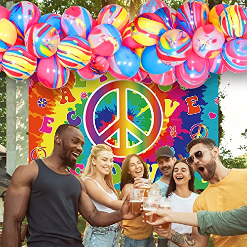 Ofertas en regaloscumple.com Decoración Temática Los 60, Fondo Groovy Años Juego Teñido Para Fiestas Los 60