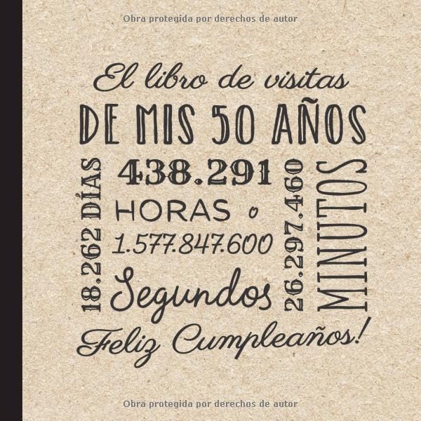 Consigue ahora El libro visitas mis 50 años: Decoración retro vintage para el 50 cumpleaños – Regalos originales para hombre y mujer - 50 años - Regalos Libro firmas para felicitaciones y fotos los invitados Rebajas 2023 | regaloscumple.com