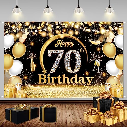 Comprar Decoracion 70 CumpleañOs Oro Negro 70 AñOs Catálogo Pancarta Feliz CumpleañOs Fondo Foto 70 CumpleañOs PóSter Tela Cartel Materiales Fiesta CumpleañOs Fiesta 70 Aniversario Decoracion Mujeres Hombres Ofertas 2024 | regaloscumple.com