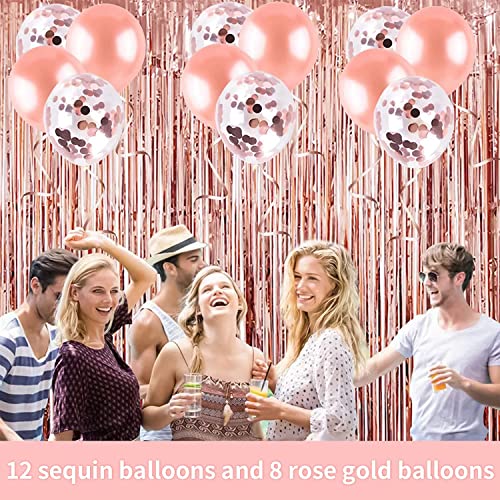 Ofertas en regaloscumple.com JBJXNXH 18 Años Decoración de Fiesta Cumpleaños,18 Fondo Cumpleaños Oro Rosa,18 Banner Feliz Cumpleaños,Póster Tela Cartel Extra Grande 20 Pcs Globos