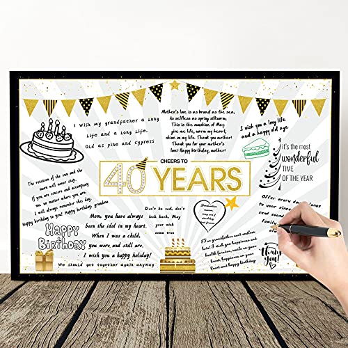 Consigue ahora Tarjeta Felicitación Mensaje Feliz Cumpleaños Estrella Globo Gigante Negro y Dorado Navidad Tarjeta Decoración Fiesta Cartel Alternativo Libro Invitados (40 Cumpleaños) Ofertas 2024 | regaloscumple.com