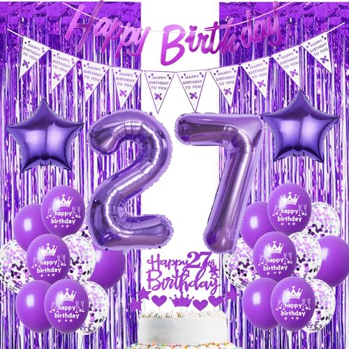 Consigue ahora Morado Decoraciones Fiesta 27 Años Globos Globos morado 27 cumpleaños 27 Decoracion Cumpleaños mujer morado 27 Decoracion Cumpleaños Globos Cumpleãnos 27 Ideas para regalar mujer Cortina Oropel morado Ofertas 2024 | regaloscumple.com