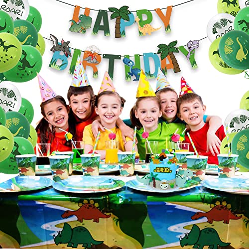 Dónde comprar en España 81PCS Cubiertos Dinosaurio Platos ​Servilletas papel Decoraciones Fiestas (20