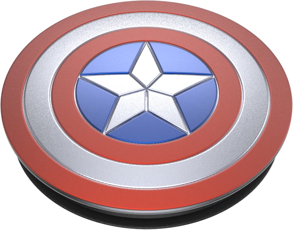 Ofertas PopSockets: PopGrip - Soporte y Agarre para Teléfonos Móviles y Tablets con un PopTop Intercambiable - Enamel Captain America Shield