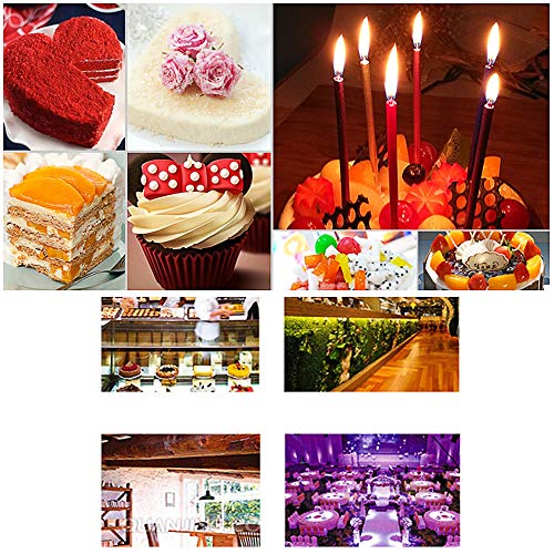 Oferta Flash Piezas Velas Tarta Metálicas Delgadas Largas Velas en Soporte Decoración Tarta
