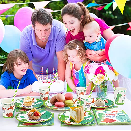 Ofertas en regaloscumple.com 100 Piezas Vajilla, Party Juego Decoración, Platos Fiesta con Tema Dinosaurio