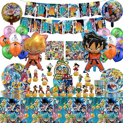 Oferta Dragon Vajilla cumpleaños Ball,Kit cumpleaños Ball,Globos,Banner,Plato,Mantel, Cumpleaños