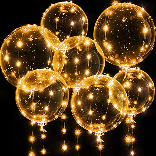 Consigue ahora Globos Iluminados 7 Paquetes 20 Pulgadas Globos Bobo San Valentín con 10ft Luces Cadena LED para Decoración Boda Navidad Regalos Fiesta Cumpleaños (Blanco Cálido) Ofertas 2024 | regaloscumple.com