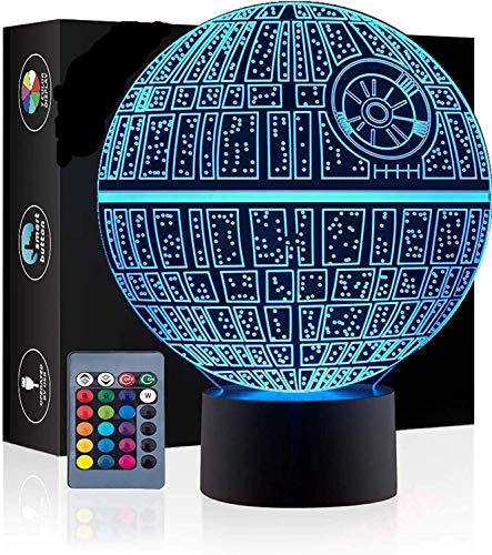 Comprar Yiyicas 3D Ilusión óptica Lámpara LED Luz noche Deco LED Lámpara 7 colores control remoto con Acrílico Plano & ABS Base & Promoción Cargador usb Rebajas 2024 | regaloscumple.com