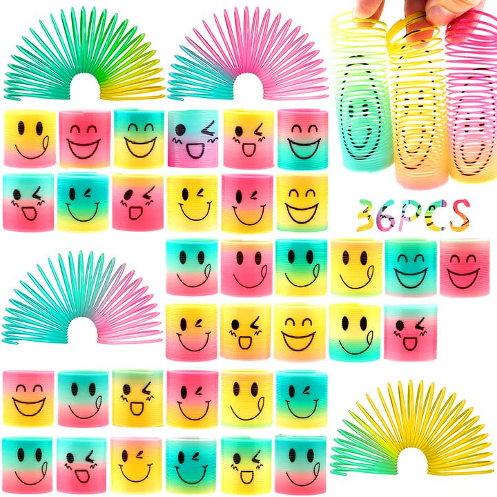 Comprar Purpledi Juguetes Primavera del Arcoiris - 36 Piezas Rainbow Spiral Springs Juguete Mágico Elástica Mini Juguete Resorte para Cumpleaños Regalos Fiestas Promoción Infantiles Top Precio 2024 | regaloscumple.com
