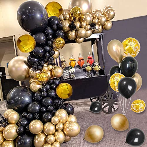 Comprar Kit Arco Globo Oro Negro FUBABCO Kit Guirnalda Globos Oro Negro con 4D Globos Foil Confeti para Hombres Mujeres Cumpleaños Boda Promoción Año Nuevo Aniversario Decoraciones Fiesta Graduación Ofertas 2023 | regaloscumple.com