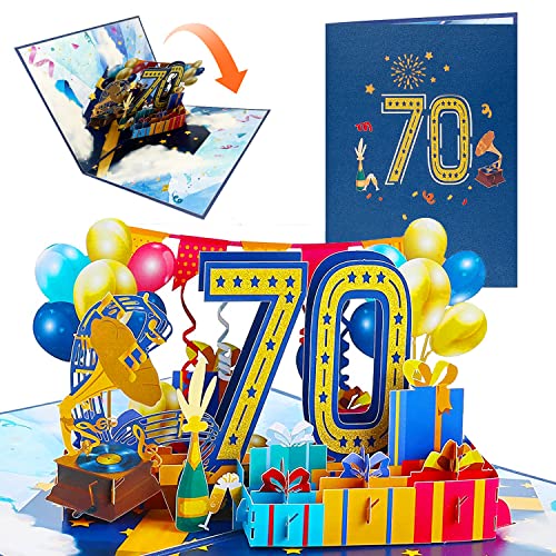 Comprar Tarjeta Felicitacion Cumpleaños 3d Pop Up Tarjetas Cumpleaños 70th Birthday Card Cumpleaños para Hombres y Mujeres Familias Amantes Amigos y Niños (A 70) Ofertas 2024 | regaloscumple.com