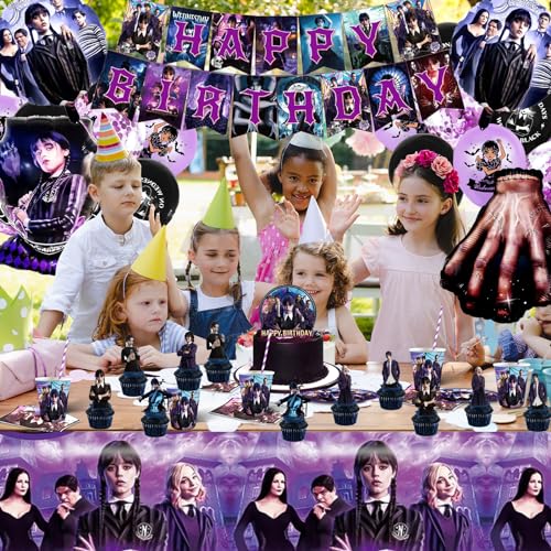 Ofertas de última hora Piezas Decoracion Wednesday Globos, Vajilla niños, Decoración Vajilla Globos Platos Servilletas