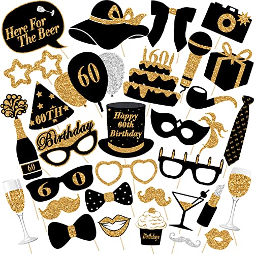 Comprar Decoracion 60 Cumpleaños 31 Piezas 60 Años Photo Ideas para regalar Booth Props Photocall 60 Cumpleaños 60 Años para Foto Prop Top Precio 2024 | regaloscumple.com