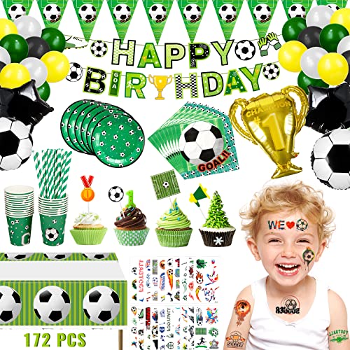 Comprar 172 Piezas Decoración Cumpleaños Futbol Artículos Fiest Piñata Vajilla Fiesta Fútbol Articulos Fiesta Futbol Incluye Platos Papel Tazas Pajitas Servilletas Papel Mantel Para Promoción 20 Invitados Top Precio 2024 | regaloscumple.com