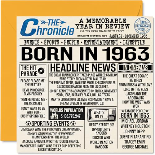 Oferta Tarjetas número hombres mujeres, nacido 1963, feliz cumpleaños abuela, abuela, abuela, retro, In 145