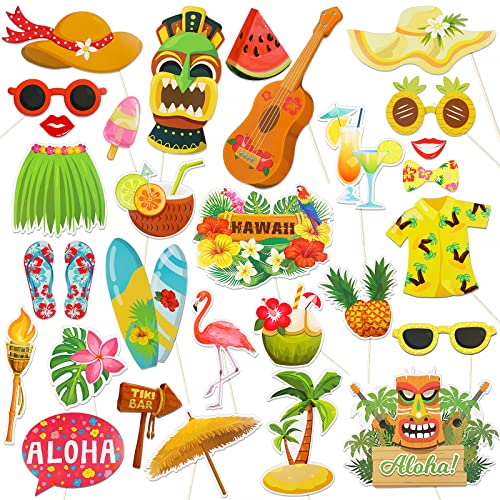 Comprar GEBETTER Ideas para regalar 30Pcs Photocall Fiesta Hawaiana Fotocall Fotocol Hawaii Aloha Temática Tropical Foto Prop Fotomaton Decoración Fiestas Cumpleaños Verano Playa Piscina Jardín Boda Niños Adultos Ofertas 2024 | regaloscumple.com