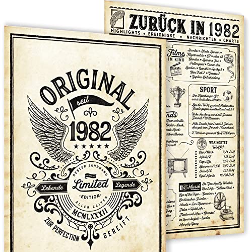 Consigue ahora 40 cumpleaños decoración regreso en imágenes Cumpleaños 1982 | Tarjeta cumpleaños personalizada | Tarjeta felicitación para aniversario | Tarjetas cumpleaños para mesa | Regalo cumpleaños feliz 82 Top Precio 2024 | regaloscumple.com