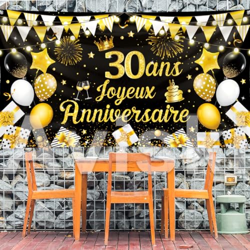 Ofertas en regaloscumple.com X 110 cm Tamaño Cumpleaños Banner Negro Oro Fondo Banner Cumpleaños