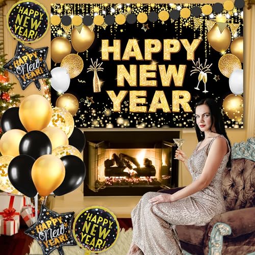 Ofertas en regaloscumple.com Decoracion 2025, Pancarta Fondo x Pulgadas), Globos (32 Globos y Globos Aluminio, Cotillon De 2025