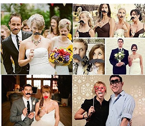 Oferta Flash JZK® 25 x Photo Booth photocall Photo Booth con Accesorios Decoracion con un Marco para Boda Baby Shower cumpleaños Navidad Halloween Año Nuevo y Otro Diferentes Ocasiones