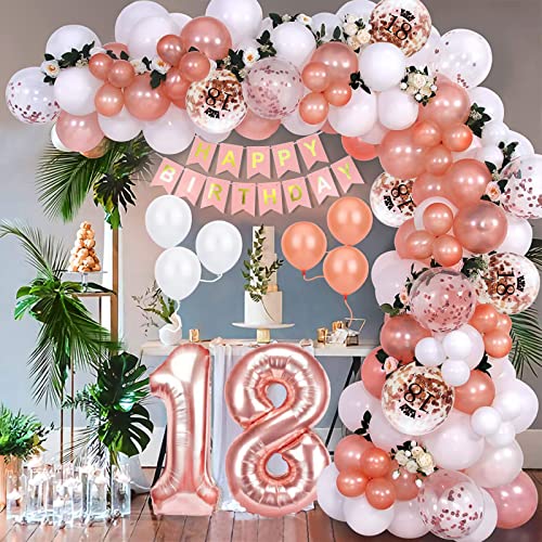 Comprar Decoracion 18 Cumpleaños Chica Mujer Globos Cumpleaños 18 años Oro Rosa Arco Guirnalda Globos Fiesta Regalos Photocall Cumpleaños Decoracion Ballons Blancs Cumpleaños Ballons confettis Pompons Rebajas 2024 | regaloscumple.com